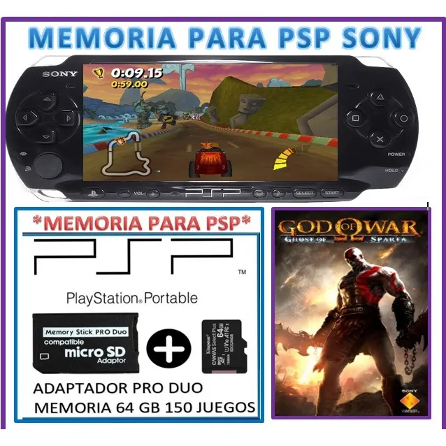 Memoria Psp 150 Juegos 64 Gb De Memoria