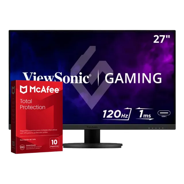 Monitor Gamer Viewsonic Vx2716a 27  Ips + Antivirus Mcafee
