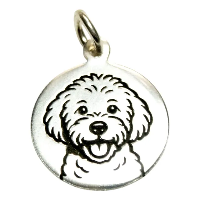 Dije  Mascota Caniche Plata 925