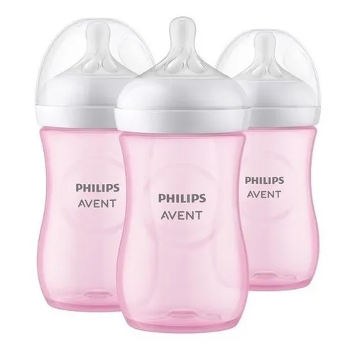 Biberones Avent Natural Response 9oz 3pz Rosa