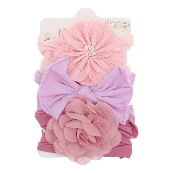 Set De 3 Cintillos Para Bebé Diadema Elástica De Tela