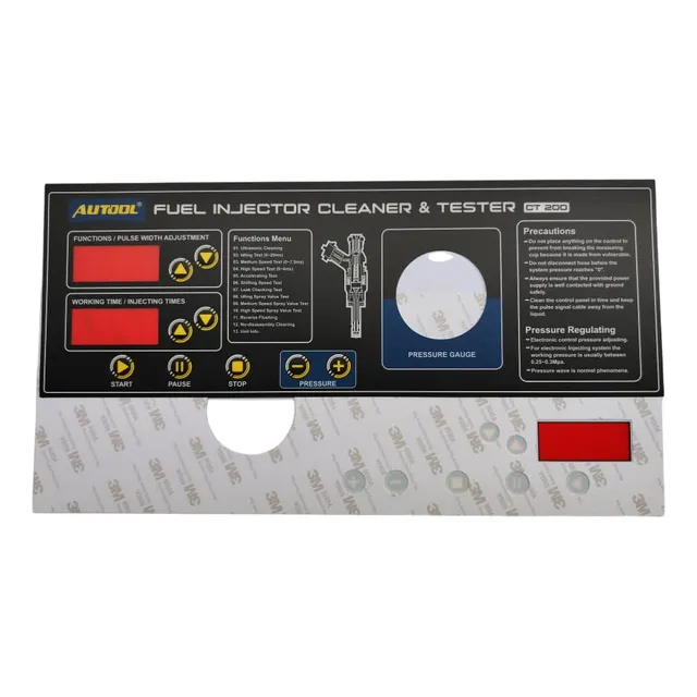 Calcomania Panel Maquina Limpieza Inyectores Autool Ct-200