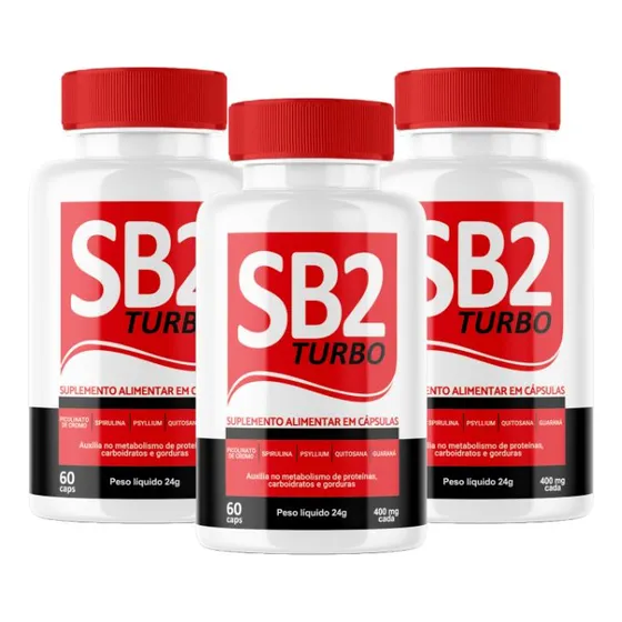 3x Sb2 Turbo 60 Cápsulas Original - Envio Rápido