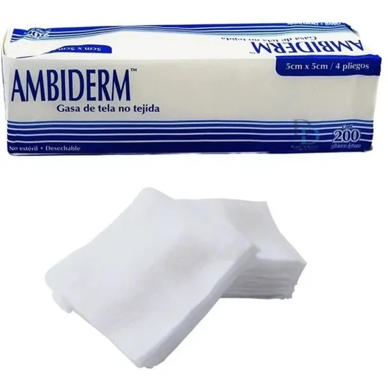 Gasas De Tela No Tejida Ambiderm Tipo Esponja 5x5cm