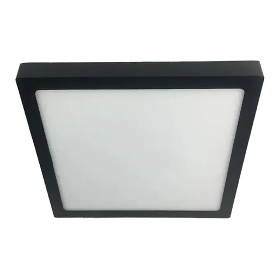 Panel Led 24w Aplicar Cuadrado Negro Calido Frio 2100 Lumens