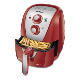 Fritadeira Sem Ăleo Air Fryer 4l Afn-40-ri Mondial Vermelho/inox 1500w Fritadeira Sem Ăleo Air Fryer 4l Afn-40-ri Mondial Vermelho/inox 1500w