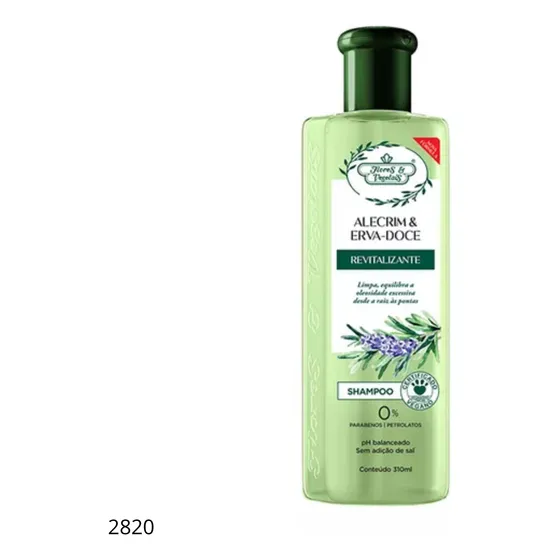Shampoo Capilar Alegrim E Erva Doce Flores E Vegetais