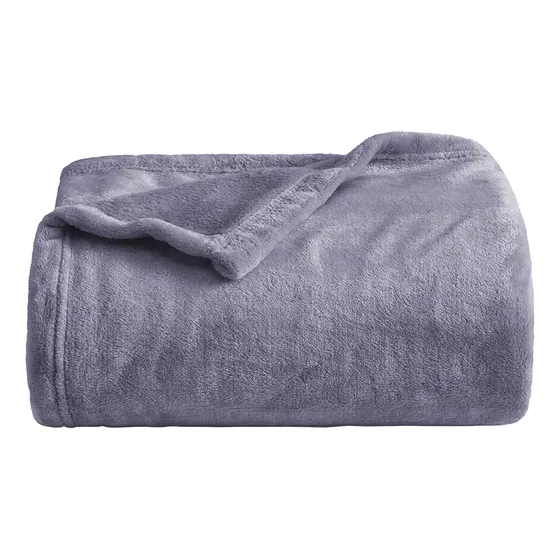 Cobija Queen Cobertor Frazada Suave Cómoda Caliente 180*220 Color Gris Diseño de la tela Liso