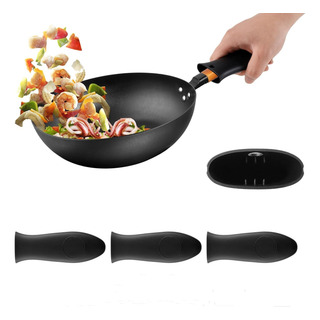 3pcs Funda Agarradera Mango Silicón Para Sartén Olla Hierro 3pcs Funda Agarradera Mango Silicón Para Sartén Olla Hierro