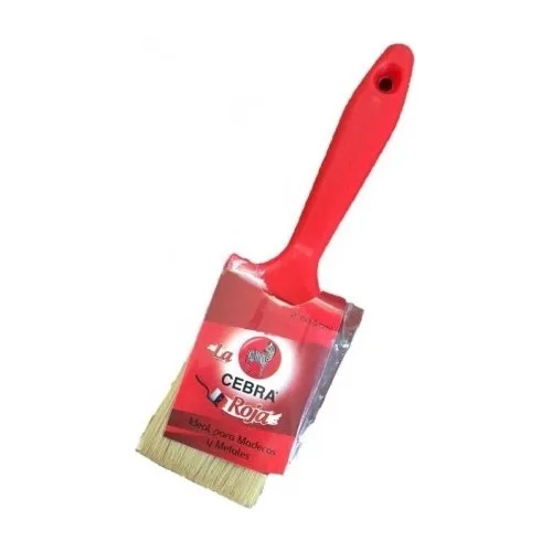 Brocha De 2 Pulgadas Roja Cebra Calidad Tienda