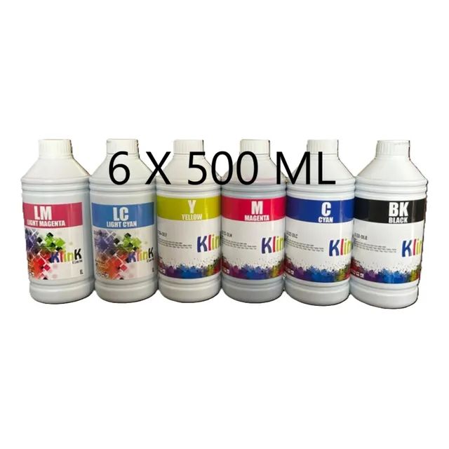 6x500ml Cmyk Lm Lc Para Epson L800 T50 T544