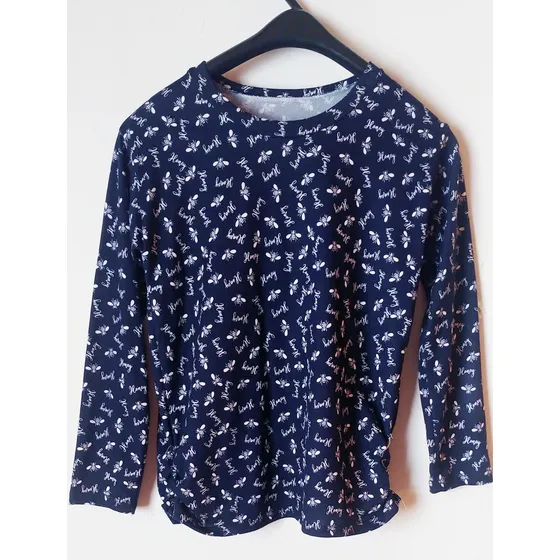 Blusa Algodón Stretch Juvenil Abejitas Manga Larga Talla M-l