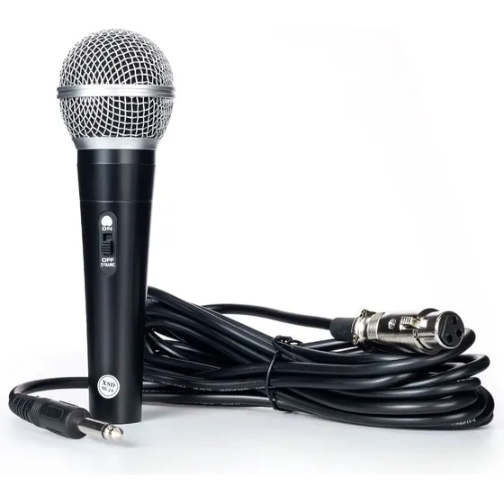 Microfone Profissional M58 Cantores Igrejas Cabo 5 Metros 