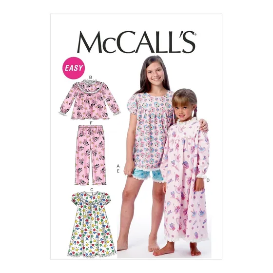 Mccall Pattern Company M6831 Niña Tops Niño Fiesta Corto