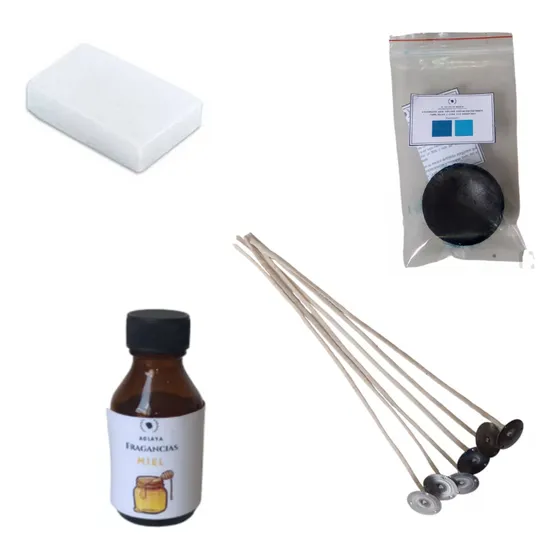 Kit Parafina Para Velas Mas Mechas, Fragancia