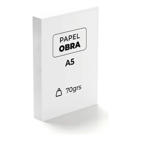 Papel Obra Boreal A5 70grs (14.85x21cm) X1000hj Blanco