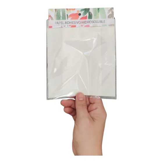 Kit Parche Papel Adhesivo Hidrosoluble Para Bordar A Mano 