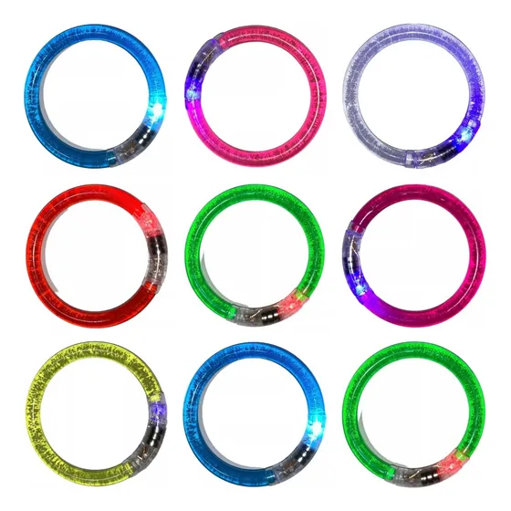 30 Pulseras Luz Led Brazalete Luminosa Varios Colores Fiesta