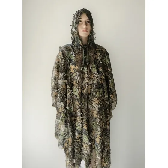 Traje Poncho Camuflaje Ghillie Hojas Camuflaje Airsoft