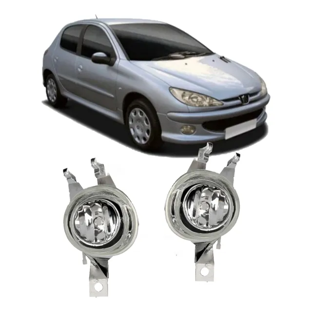 Juego Faros Auxiliar Para Peugeot 206 2004 A 2012 Pata Larga