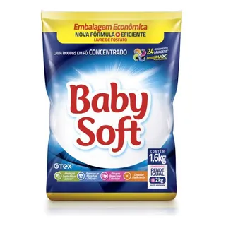 Lava Roupas PĂł Baby Soft Concentrado 1,6kg Lava Roupas PĂł Baby Soft Concentrado 1,6kg