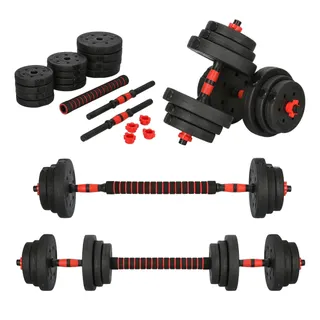 Kit Halteres Anilhas Ajuståvel Musculação Fit Academia 20kg Kit Halteres Anilhas Ajuståvel Musculação Fit Academia 20kg