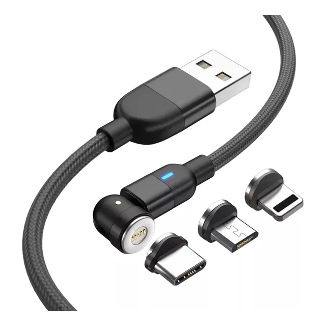 Cable Usb Magnético Carga Rápida 180° 360° Libre Rotación