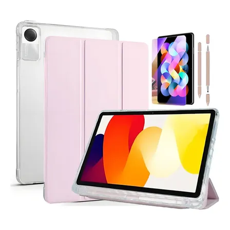 Capa Para Xiaomi Redmi Pad Se 11 + Caneta + Película + Nf Cor Rosa