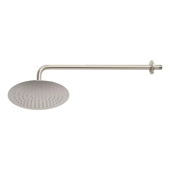Regadera Satín 10  Plato Redondo Con Brazo 45078 Foset