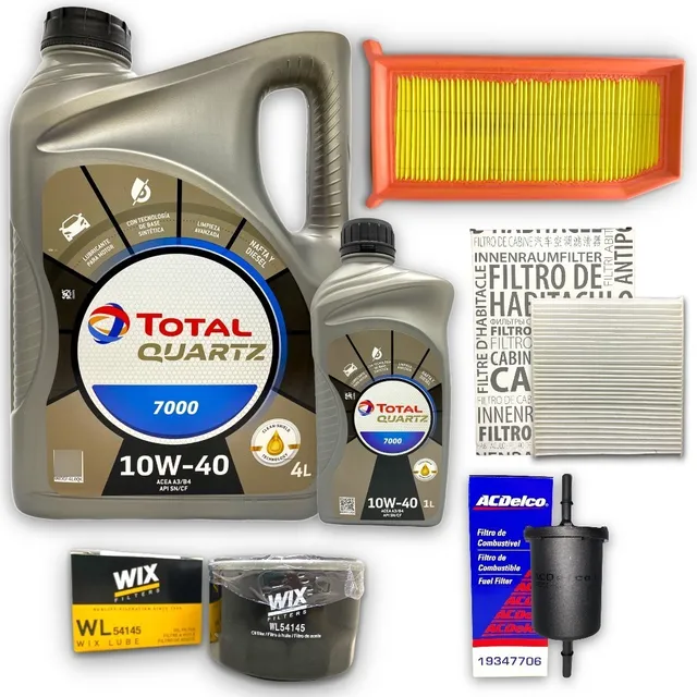 Kit Service 5l Aceite Total + 4 Filtros Duster Oroch 2.0 15+