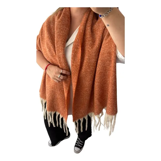 Bufanda Bufandon Pashmina Melange Ancha De Abrigo