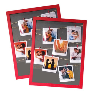 Kit 02 Porta Retrato Varal 20x30cm C/fotos Polaroid Inclusas Kit 02 Porta Retrato Varal 20x30cm C/fotos Polaroid Inclusas