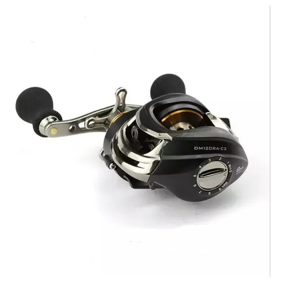 Reel Huevito Dorado Surubi 12 Rulemanes - 6.3:1 - Calidad A+ Negro (manija Derecha) 120ra Derecho/izquierdo