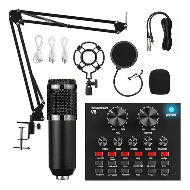 Set Micrófono Completo Estudio Grabación Podcast Pro El Rey