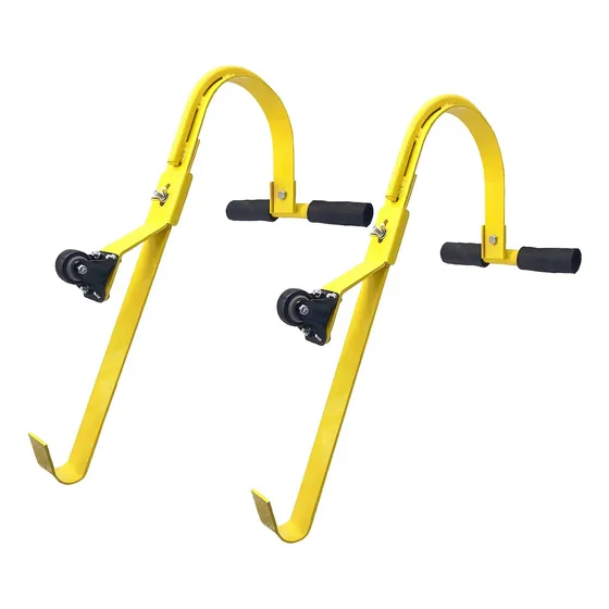 Pwtako Juego De 2 Ganchos Para Escalera De Techo Con Rueda, 