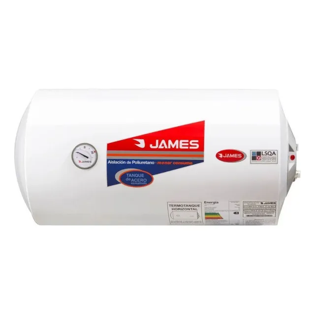 Calefón Termotanque James 60 L Acero Cilíndrico, Horizontal