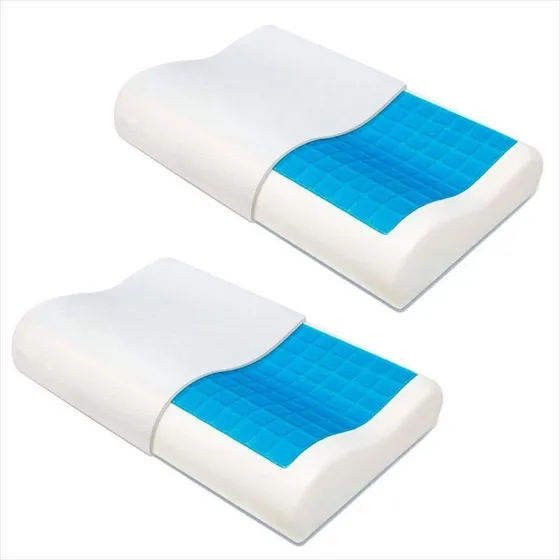 Set X2 Almohada Gel Ortopédica Cool Pillow Restform Color Azul