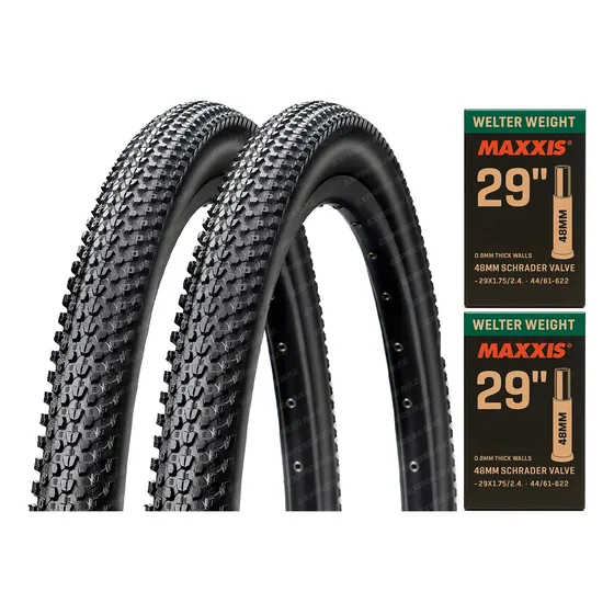 Pack 2 Neumaticos 29 X 2.10 Con Camaras Maxxis Valvula Auto Color Negro