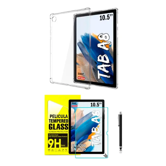 Capa Para Tablet Galaxy Tab A8 Sm- X200 X205 + Kit Completo
