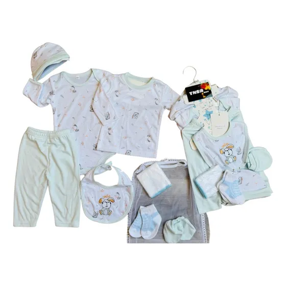 Ajuar Primera Muda Set X9 Piezas Algodón Para Bebe