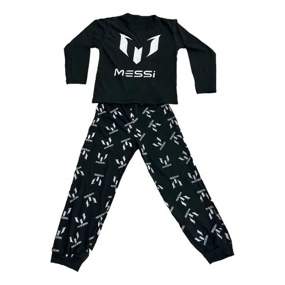 Pijama Messi  Nene Invierno 100 X 100 Algodón Talle 4 Al 16