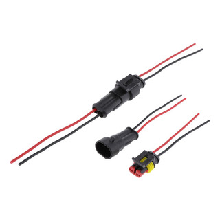 Conector 2 Piezas Para Enchufe Y Enchufe De Coche Con Conector 2 Piezas Para Enchufe Y Enchufe De Coche Con