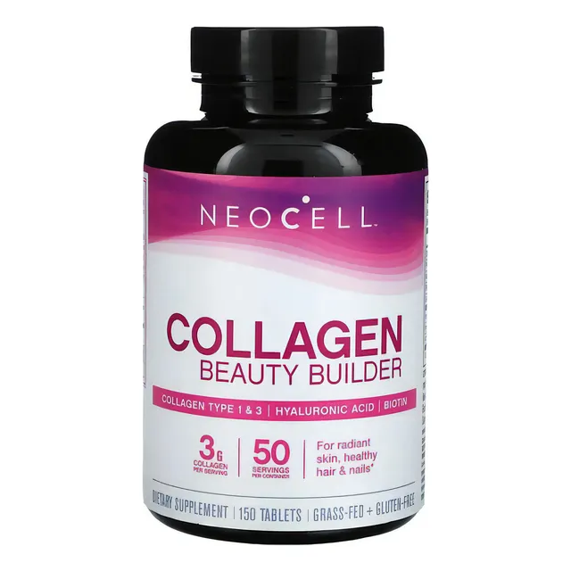 Neocell - Colageno Con Biotina Y Acido Hialuronico 150 Comp Sabor Sin Sabor