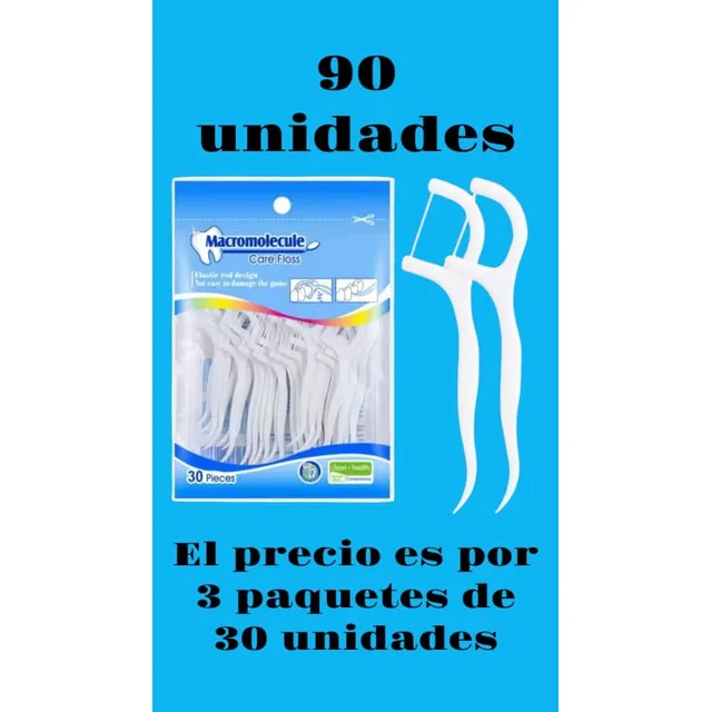 Hilo Dental Bucal Con Mango Limpieza De Encías Y Dientes