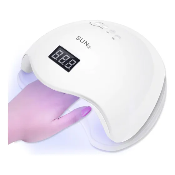 Lampara 48w Para Secado De Uñas Gel De Construccion Polygel Color Blanco
