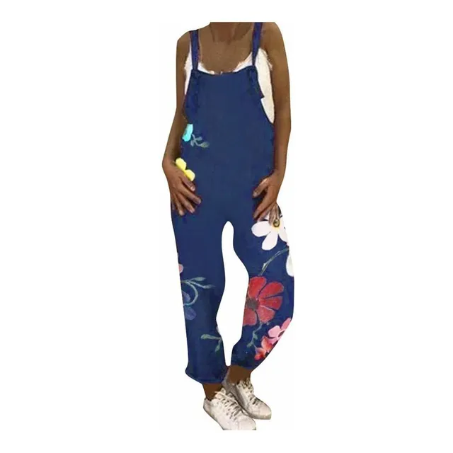 Funey Plus Tamaño 1 Pieza Mono Casual Suelto Peto Largo