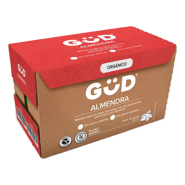Leche De Almendra Güd Alimento Líquido Natural 12 Lt Caja