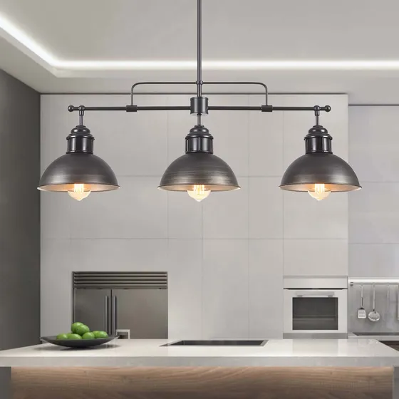 Candelabro Industrial 3 Luz Para Isla Cocina Estilo Casa