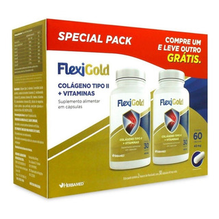 Flexigold Colágeno Tipo 2 Herbamed 60 Caps 40mg Sabor S/sabor Flexigold Colágeno Tipo 2 Herbamed 60 Caps 40mg Sabor S/sabor