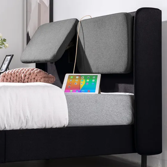 Zinus Avery - Cama De Plataforma Con Cabecero Reclinable